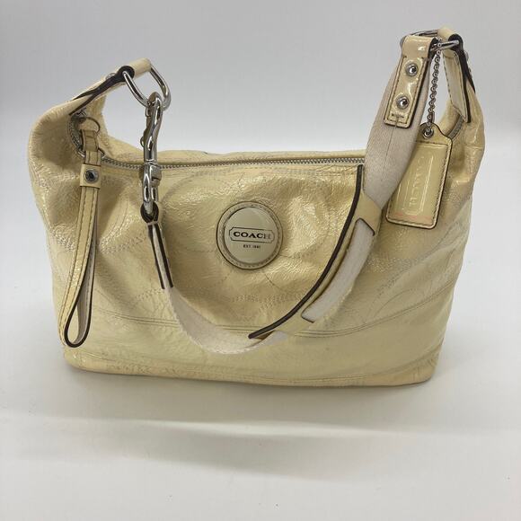 Coach F17421 Light yellow medium size shoulder bag - Picture 1 of 10